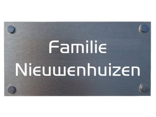 Aluminium naambord