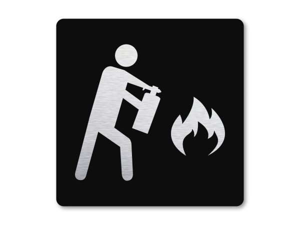 Pictogram zwart Brandblusser