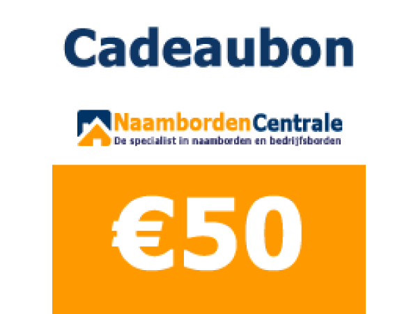 Cadeaubon 50 euro