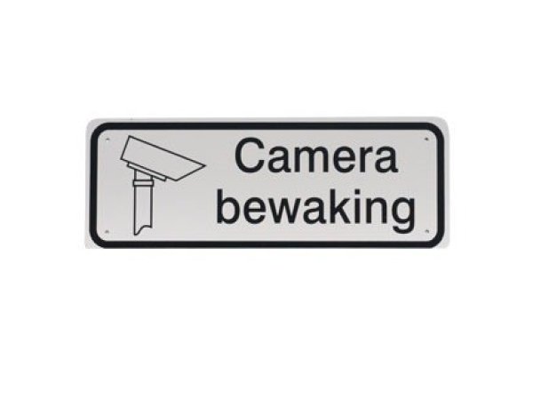 Tekstbord Aluminium Camera bewaking