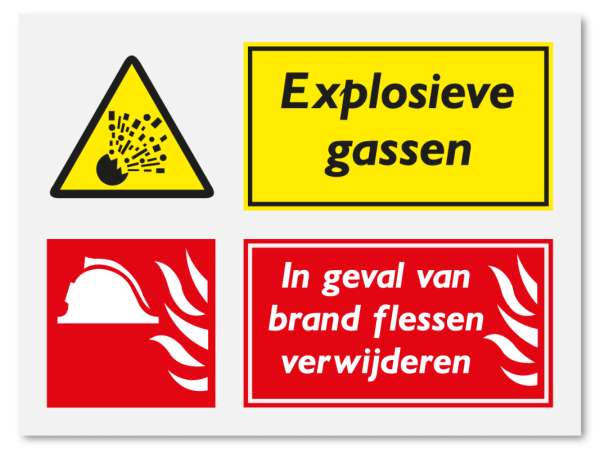 Explosieve gassen - In geval van brand flessen verwijderen