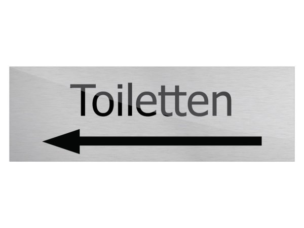 Deurbord Toiletten + pijl links