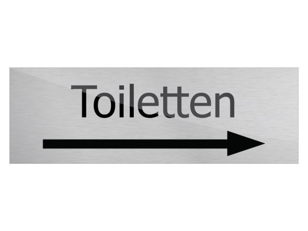 Deurbord Toiletten + pijl rechts