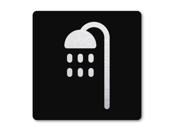 Pictogram zwart Douche