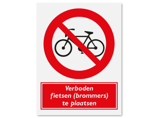 Verboden fietsen(brommers) te plaatsen