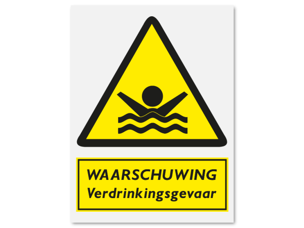 Waarschuwing verdrinkingsgevaar