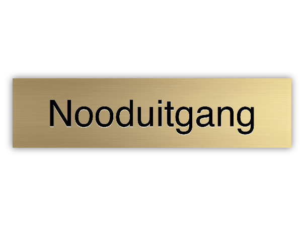 Deurbordje Nooduitgang