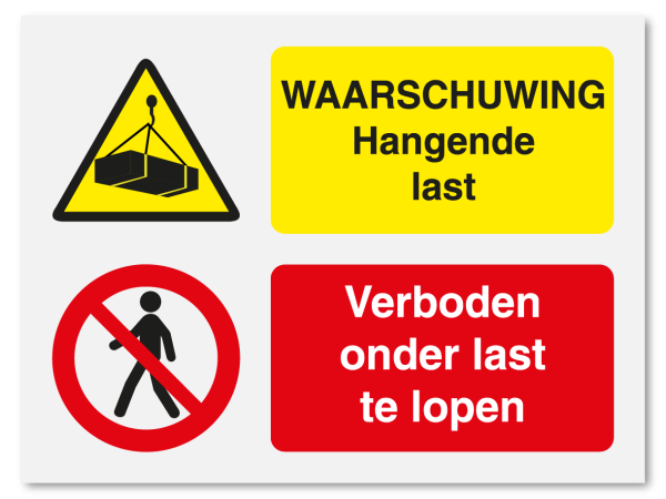 Hangende last - verboden onder last te lopen