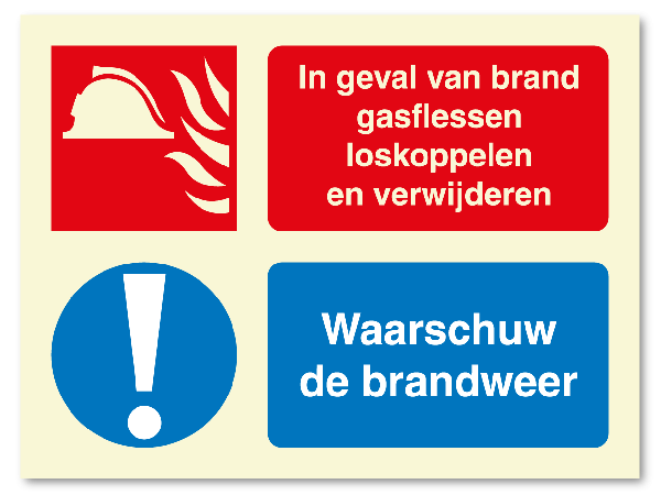 Bij brand gasflessen loskoppelen en verwijderen - waarschuw brandweer