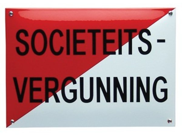 Horecabord Societeitsvergunning