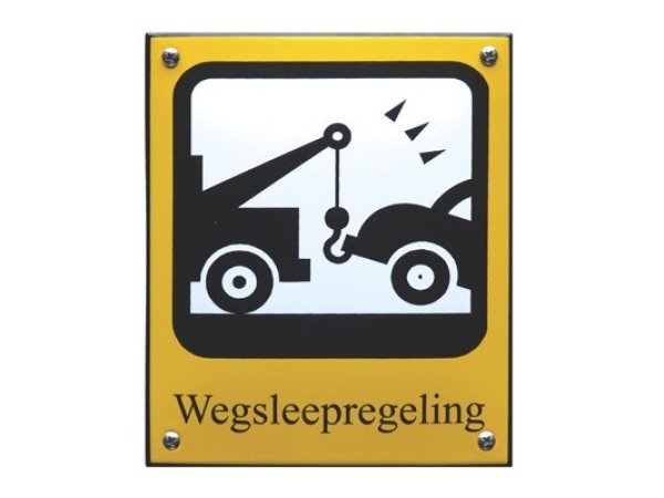 Verbodsbord Wegsleepregeling