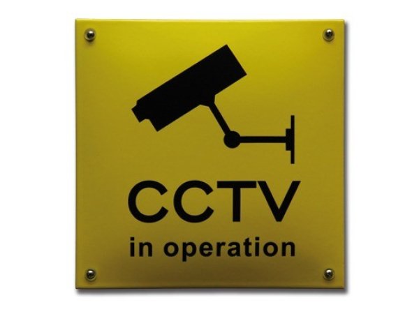 Veiligheidsbord CCTV camerabeveiliging