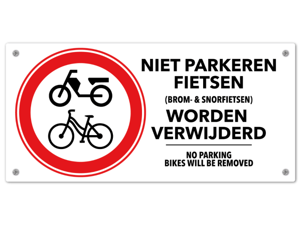 Niet parkeren fietsen worden verwijderd