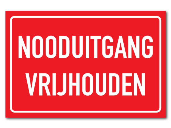 Nooduitgang vrijhouden