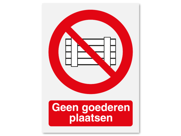 Geen goederen plaatsen