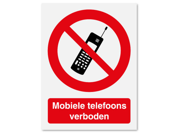 Mobiele telefoons verboden