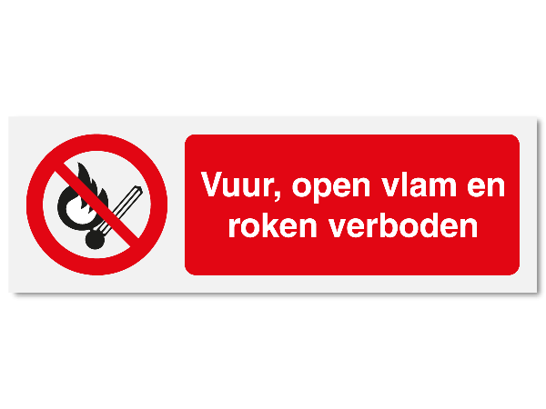 Vuur, open vlam en roken verboden