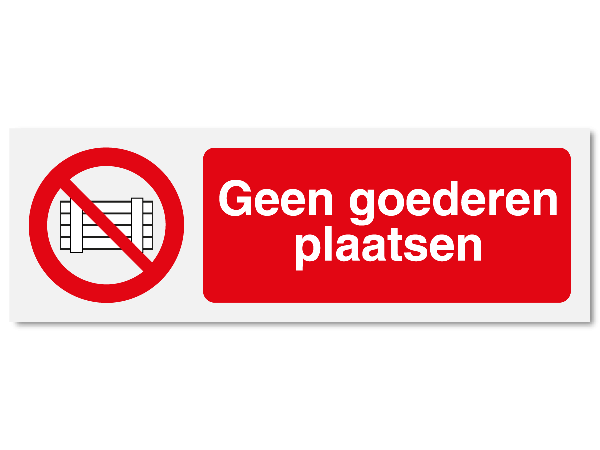 Geen goederen plaatsen