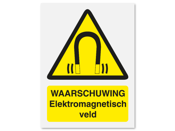 Waarschuwing elektromagnetischveld