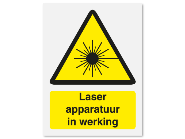 Laser apparatuur in werking