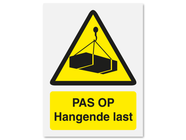 Pas op hangende last