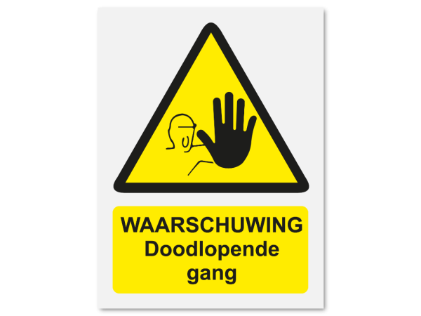 Waarschuwing doodlopende gang