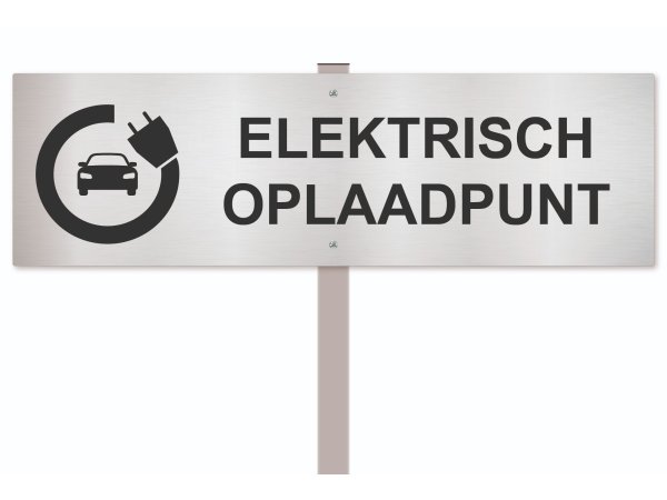 Parkeerbord Elektrisch oplaadpunt (met paal)