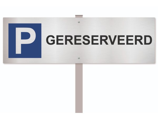 Parkeerbord Gereserveerd (met paal)