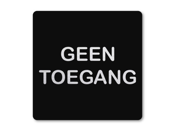 Pictogram zwart Geen toegang