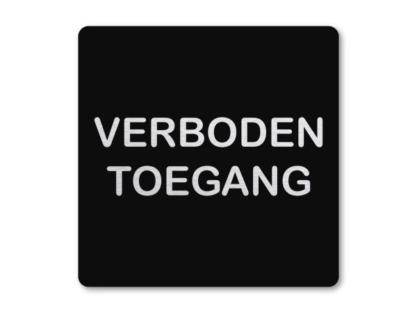 Pictogram zwart Verboden toegang