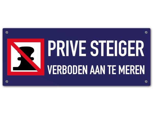 Prive steiger verboden aan te meren