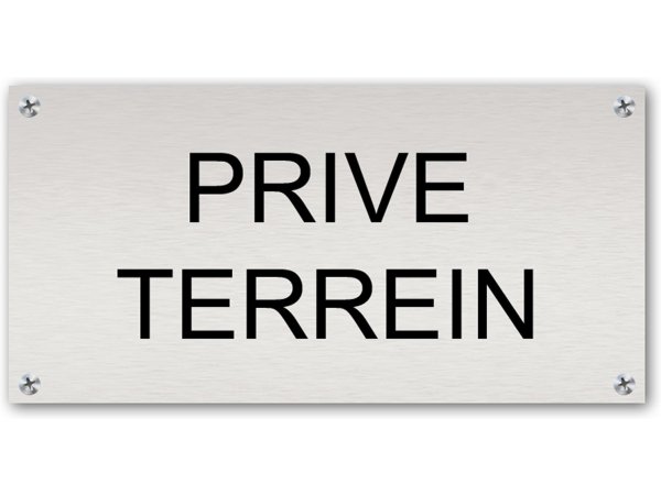 Tekstbord Aluminium Prive terrein