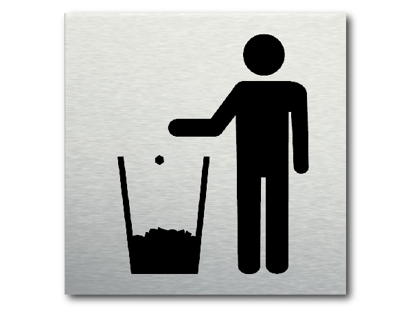 Pictogram Afval prullenbak