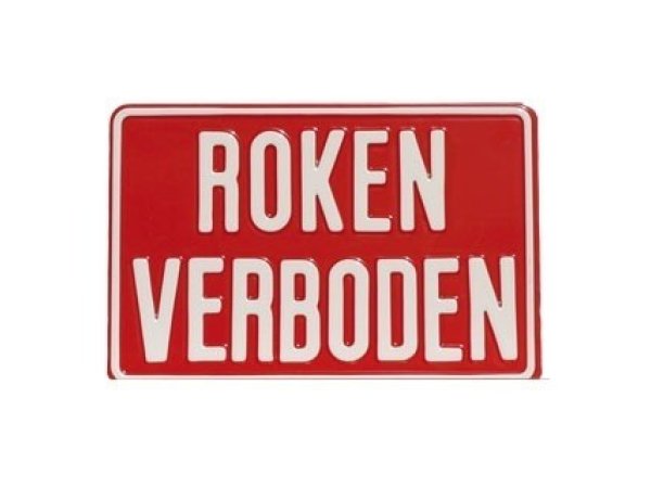 Tekstbord Aluminium Roken verboden