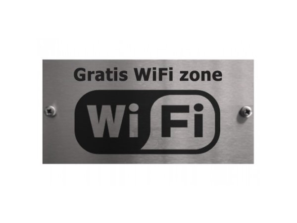 RVS gratis wifi zone bordje