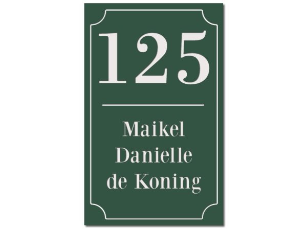 Klassiek Emaille look naambord