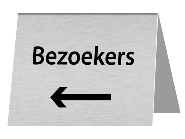 Tafelbordje Bezoekers pijl links