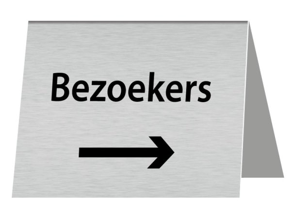 Tafelbordje Bezoekers pijl rechts