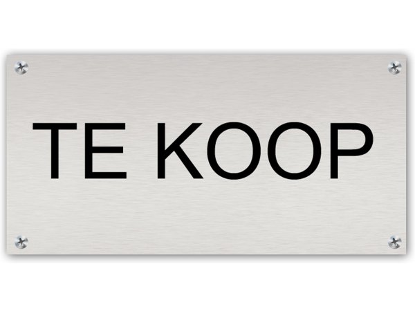 Tekstbord Aluminium Te koop