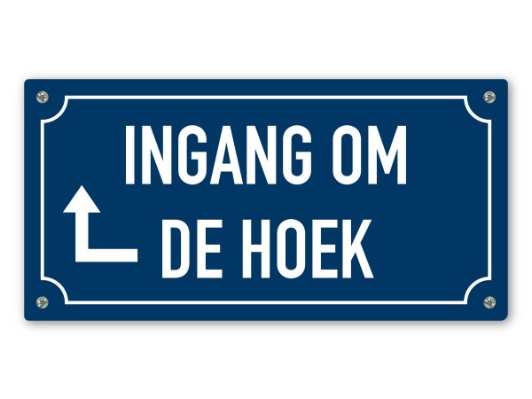 Ingang om de hoek links