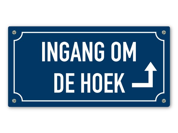 Ingang om de hoek rechts