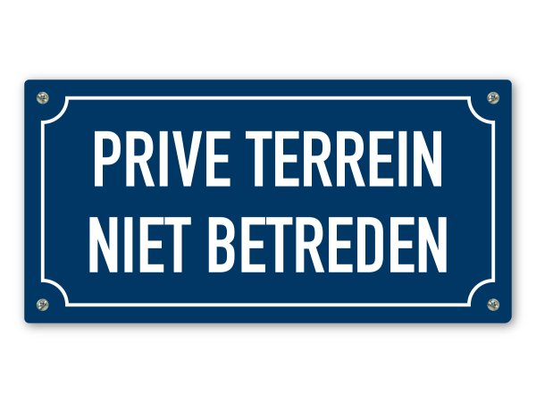 Prive terrein niet betreden