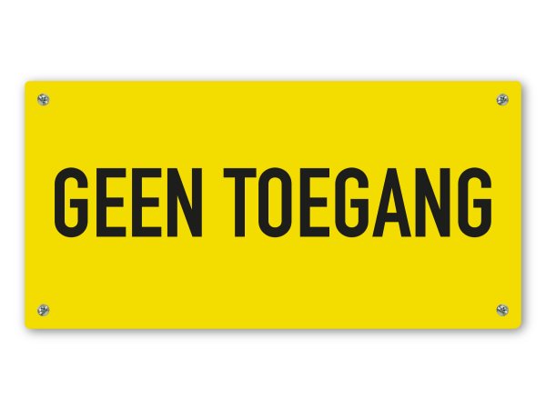 Geen toegang