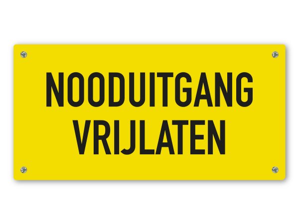 Nooduitgang vrijlaten