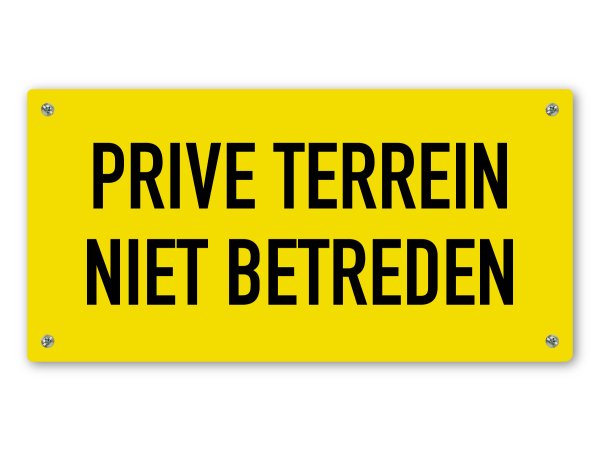 Prive terrein niet betreden