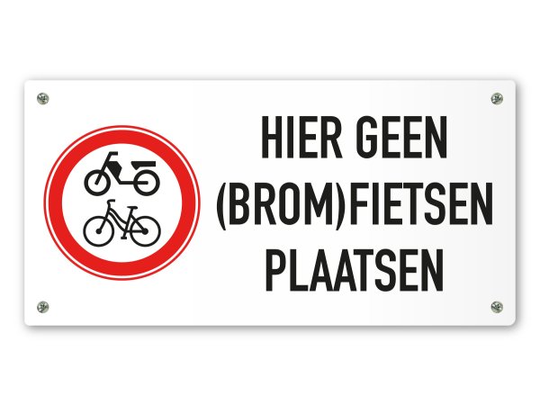 Geen brommers en fietsen plaatsen