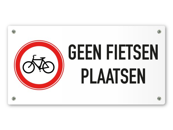 Geen fietsen plaatsen