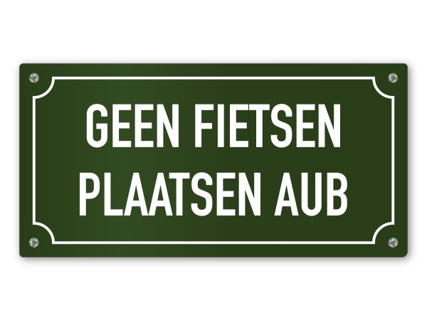 Geen fietsen plaatsen aub