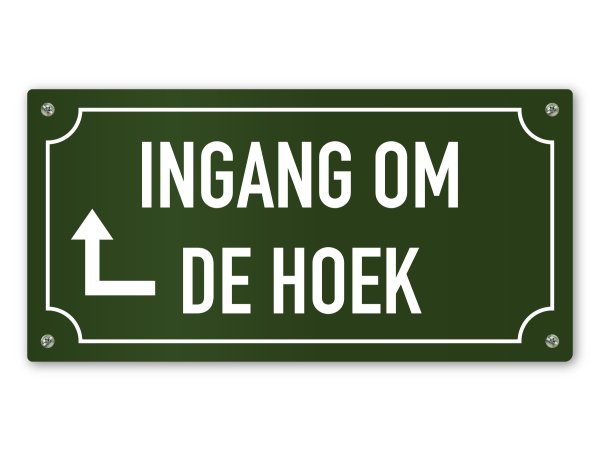 Ingang om de hoek links