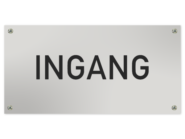 Tekstbord Ingang